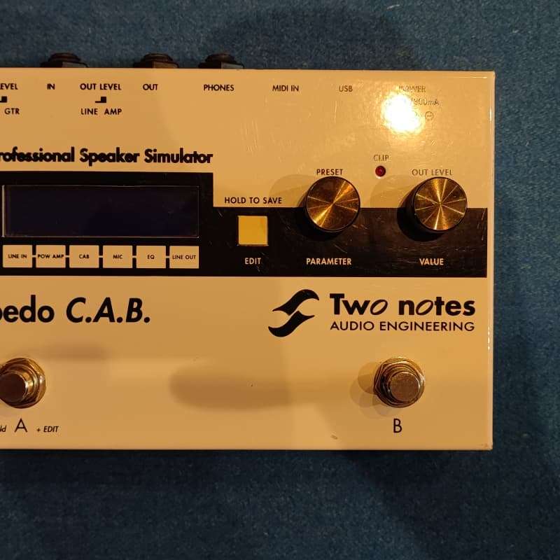 2010s Two Notes Torpedo C.A.B. Speaker Simulator Pedal White/B... - used Two Notes                     Guitar Effect Pedal Guitar Effect Pedal