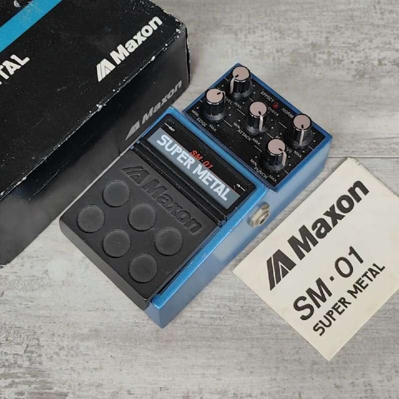 Maxon 1980s Maxon Japan SM-01 Super Distortion Pedal w/Box Metal - used Maxon                 Distortion     Guitar Effect Pedal