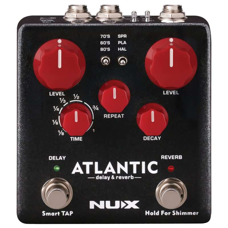 NuX NU-X Atlantic Delay & Reverb Pedal Delay - new Nux                Delay   Reverb   Guitar Effect Pedal