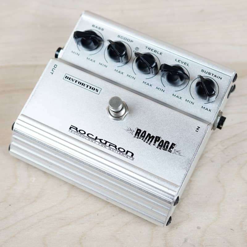 Rocktron Rampage Distortion Pedal Silver - used Rocktron                 Distortion     Guitar Effect Pedal