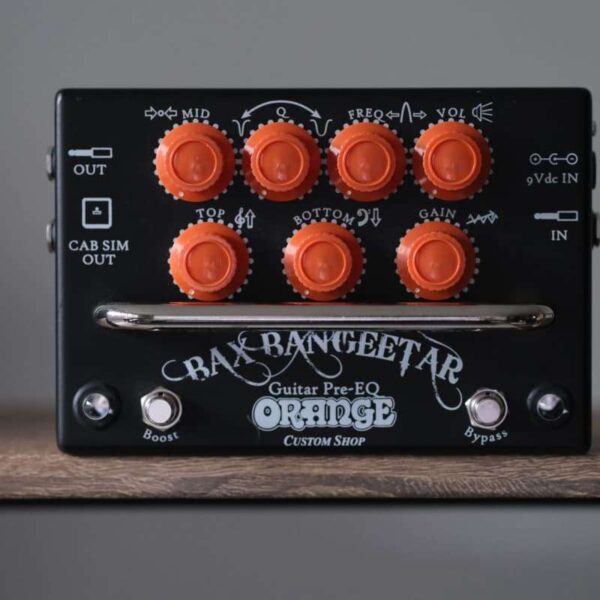 2010s Orange Bax Bangeetar Guitar Pre-EQ Pedal Black - used Orange Guitar Effect Pedal