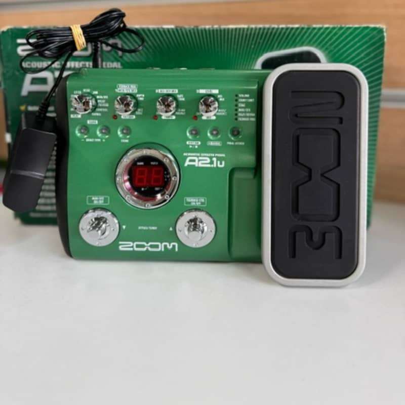 2010s Zoom A2.1u Acoustic Effects Pedal Green - used Zoom                     Guitar Effect Pedal Guitar Effect Pedal