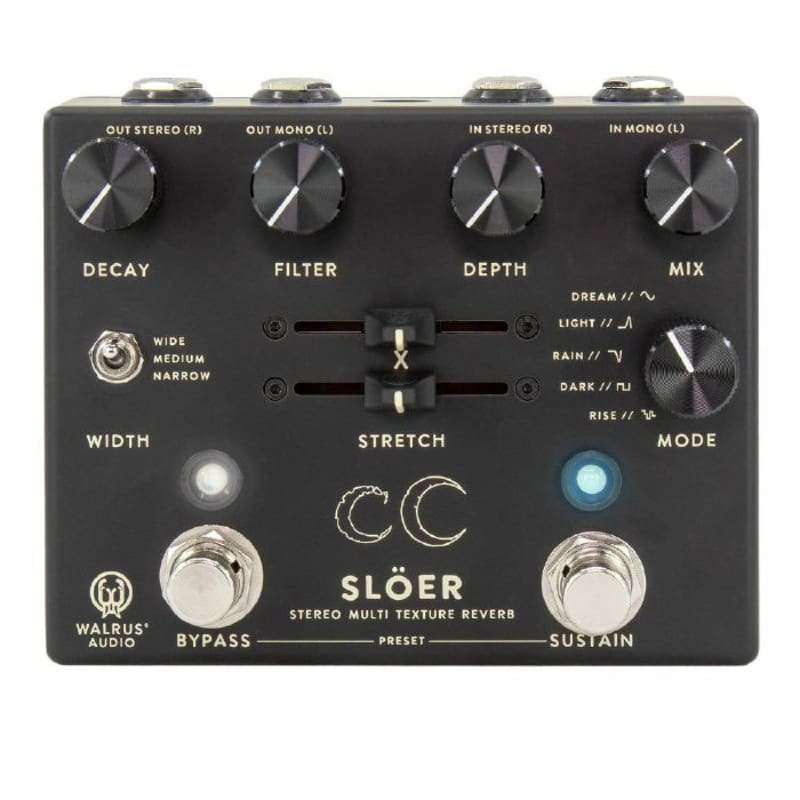 Walrus Audio Sloer Stereo Ambient Effects Pedal (black) Reverb - new Walrus Audio                   Reverb   Guitar Effect Pedal