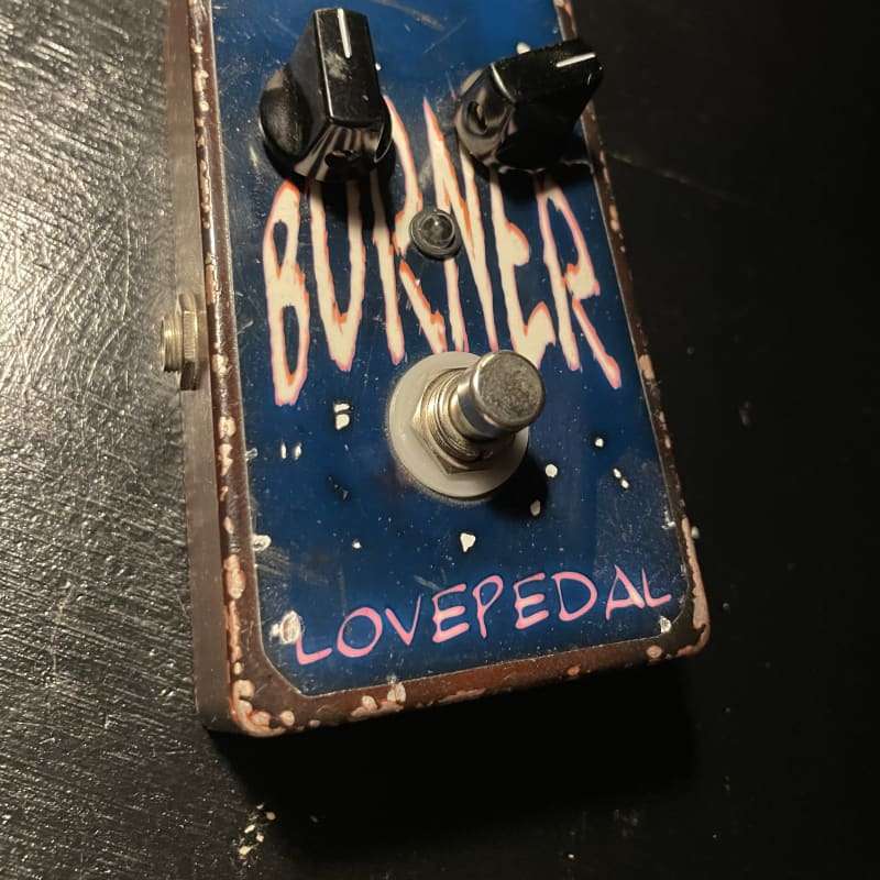 2004 Lovepedal Burner Distortion Burst / Blue - used Lovepedal                 Distortion     Guitar Effect Pedal