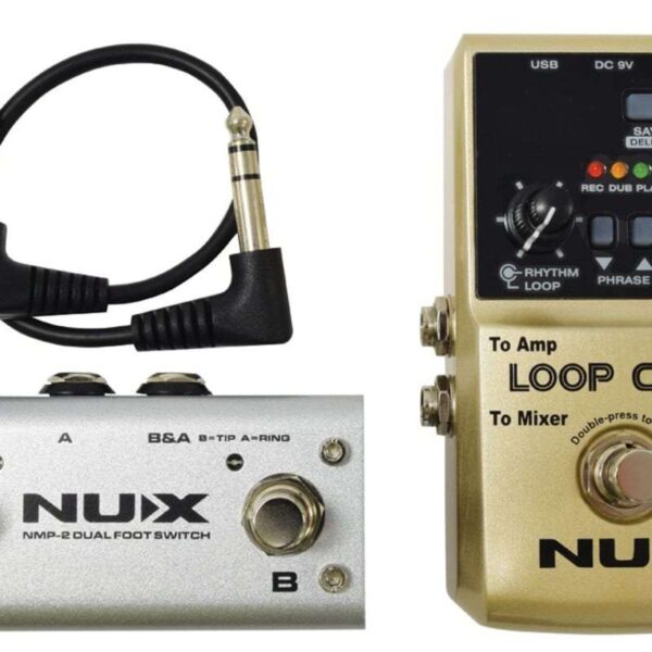 NuX NUX Loop Core Deluxe 24-Bit Looper Pedal Bundle , - new Nux Guitar Effect Pedal