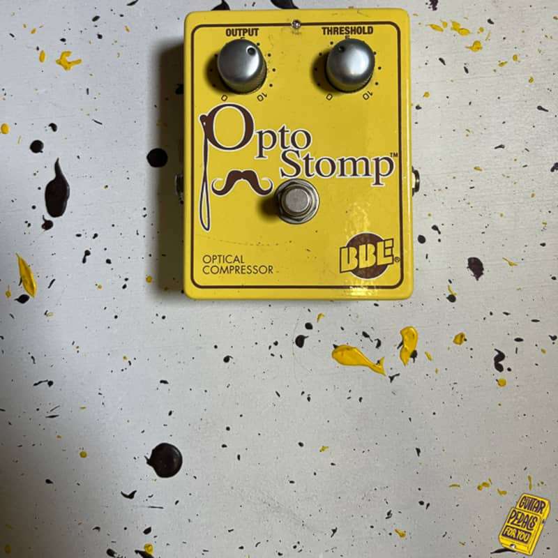 2010s BBE Opto Stomp Optical Guitar/Bass Compressor Pedal Yellow - used BBE                     Compressor Guitar Effect Pedal