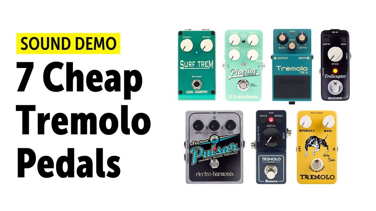 Video – 7 Cheap Tremolo Pedals – Audio Comparison (no talking)