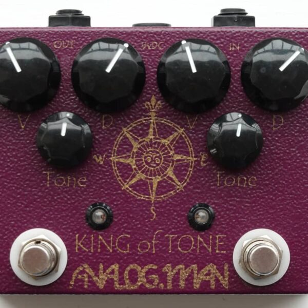 Around 2015 Analogman King Of Tone Overdrive Pedal Purple - used Analogman Guitar Effect Pedal