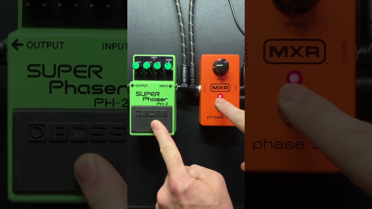 Phaser Videos – Slow Rate. Vintage BOSS PH2 SUPER PHASER vs MXR Phase 90 M101  #guitar #guitarfx #mxr #boss