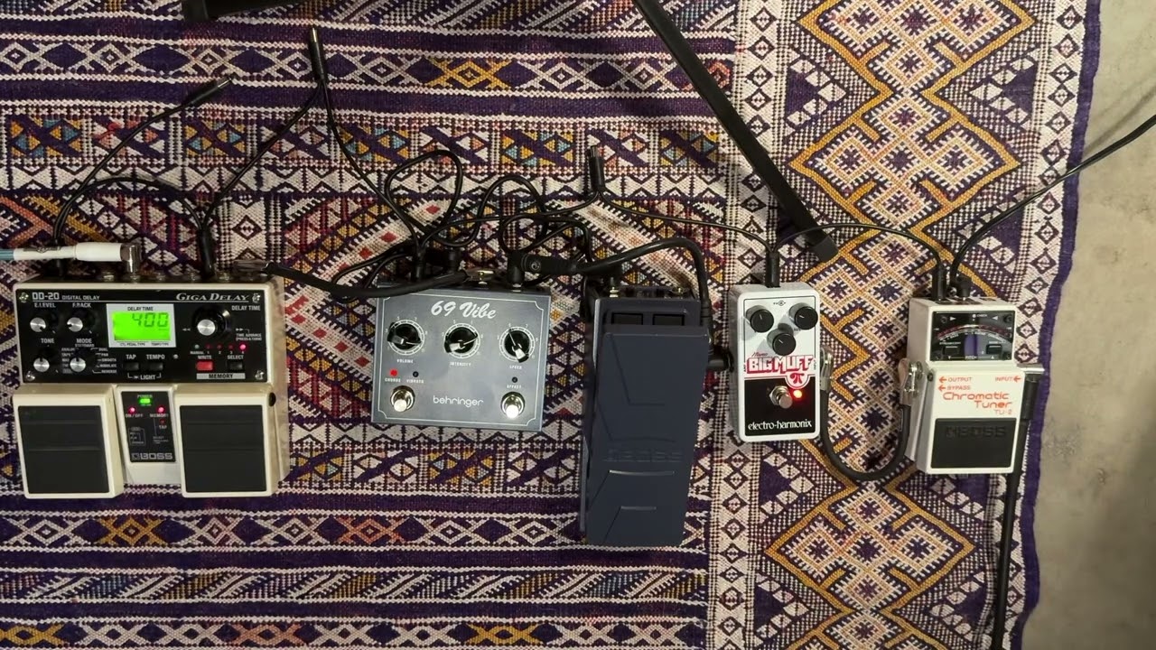 Expression Video – Behringer ‘69 Vibe w/expression pedal, Big Muff and Others