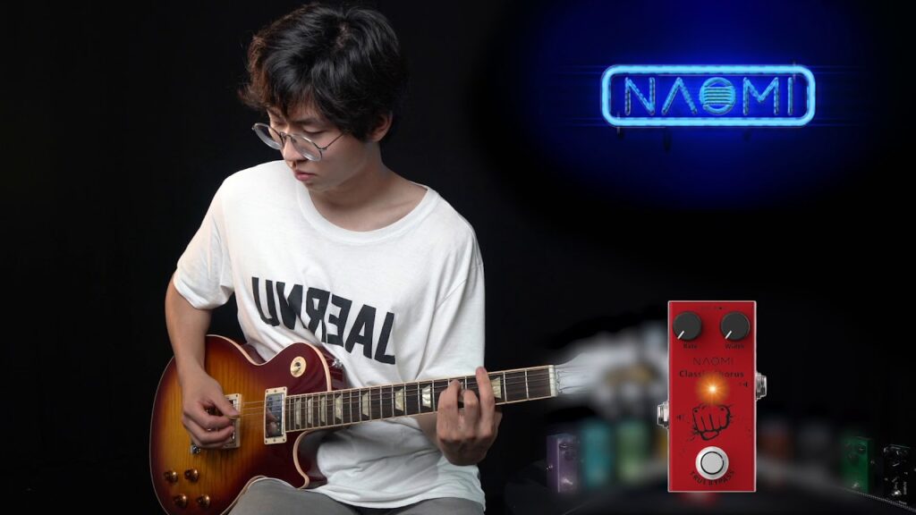 Chorus Video – Classic Chorus Effect Pedal for Electric Guitars with True Bypass Mini Single Guitar Pedal DC 9V Red