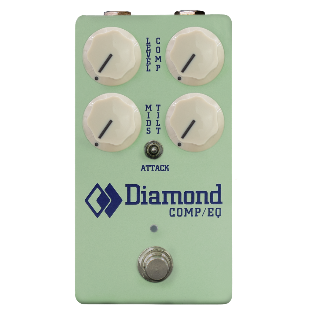 Diamond Limited Edition Comp/EQ Optical Compressor and Tilt EQ Pedal in Surf Green
