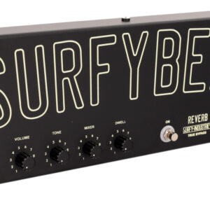 Surfy Industries SurfyBear Reverb Pedal Metal Black with SurfyPan
