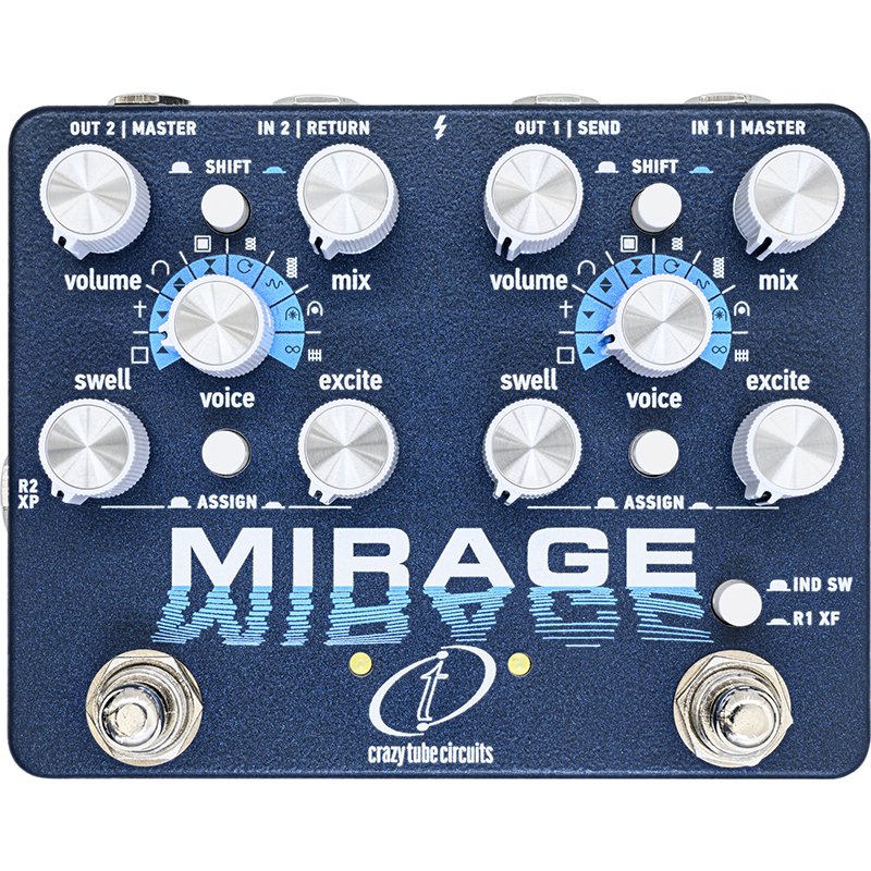 Crazy Tube Circuits MIRAGE Dual Engine Digital Reverb Pedal