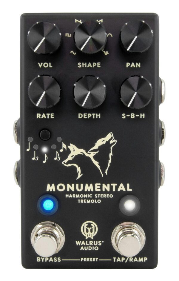 Walrus Audio Monumental Stereo Harmonic Tap Tremolo Pedal in Black