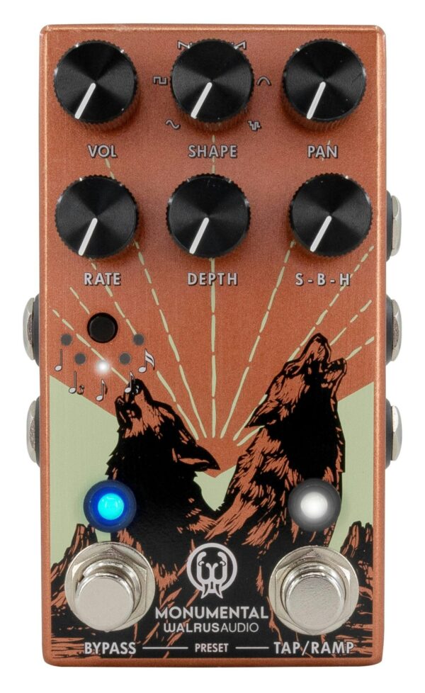 Walrus Audio Monumental Stereo Harmonic Tap Tremolo Pedal in Orange