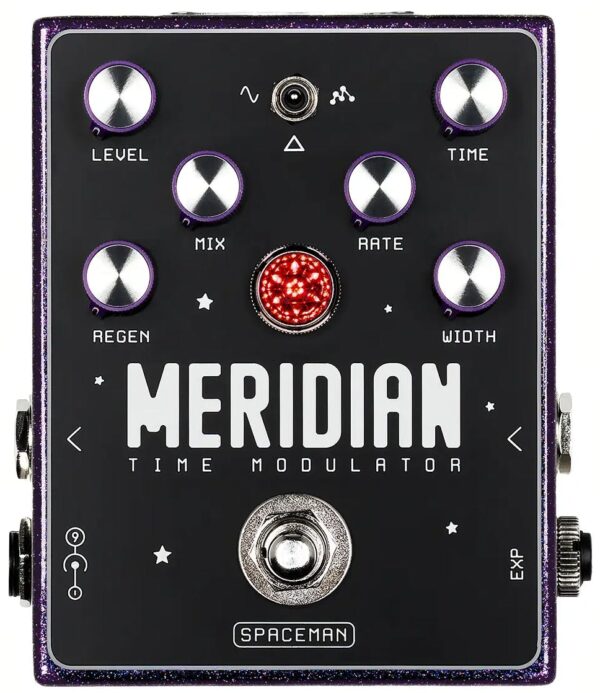 Spaceman Effects Meridian Chorus Pedal in Purple Sparkle