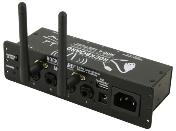 RockBoard MOD 4 Guitar Wireless Receiver and TRS Patchbay with Xvive U2 Transmitter