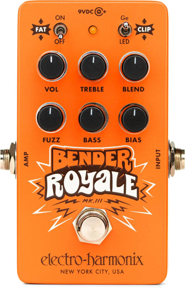 Electro Harmonix Limited Edition Bender Royale Germanium Fuzz Pedal in Orange
