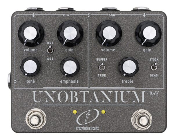 Crazy Tube Circuits Unobtainium RAW Dual Channel Amplifier Overdrive Pedal