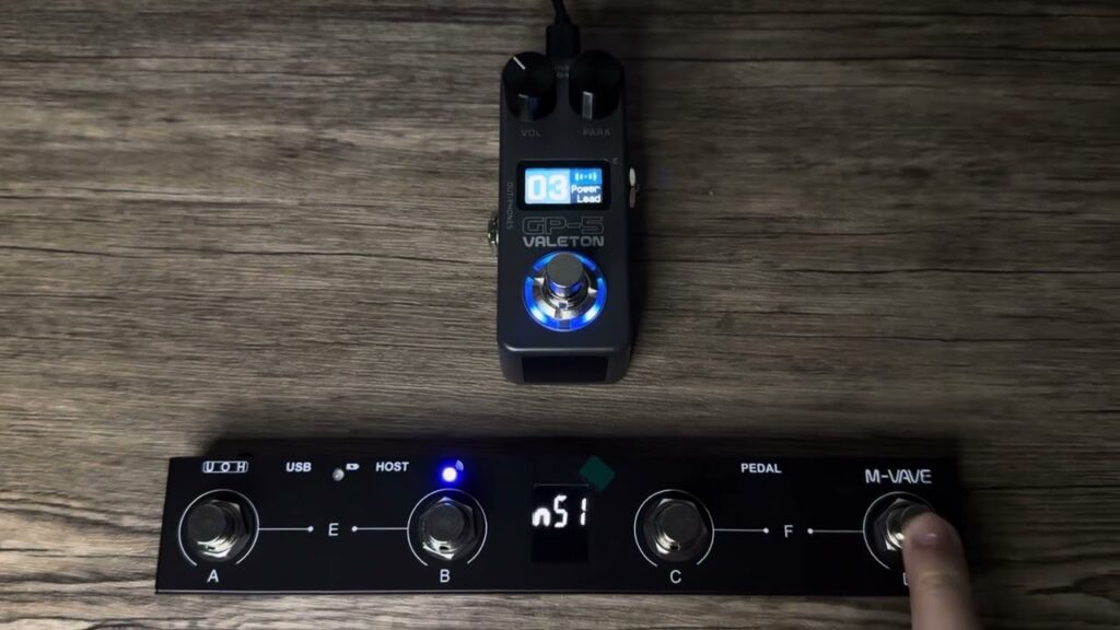 Video – Valeton GP5 connected to Mvave Chocolate Plus thru bluetooth