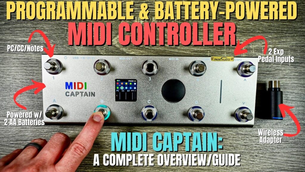 Video – PROGRAMMABLE & BATTERY-POWERED MIDI Controller – MIDI Captain Demo