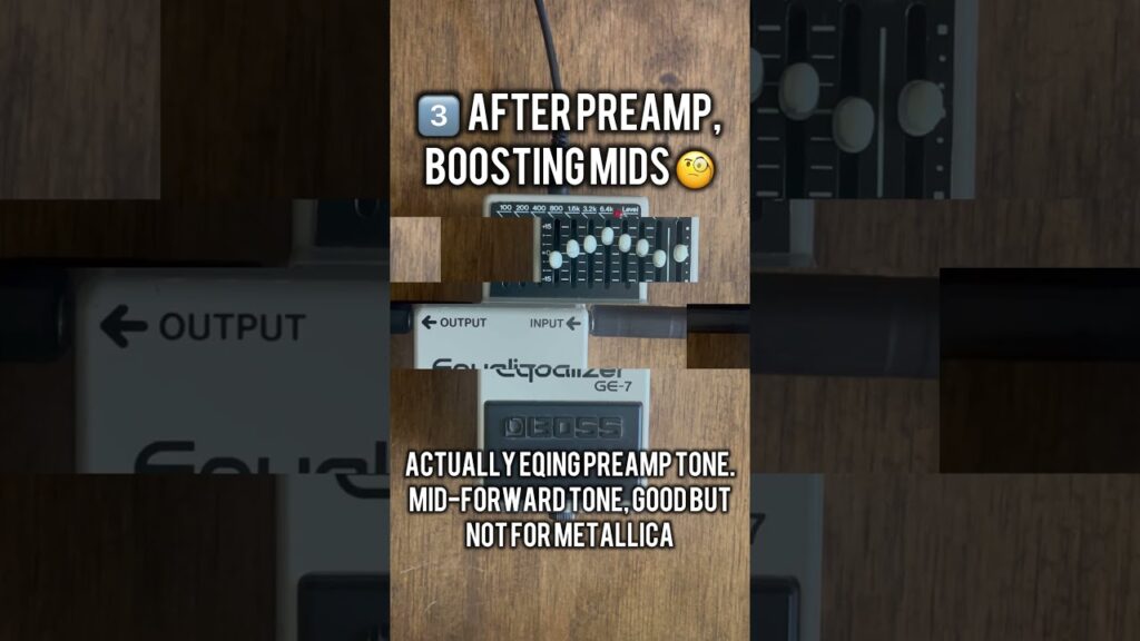 Just Video – Where to place EQ pedal? Examples in front vs loop, boosting or scooping mids. Metallica tone
