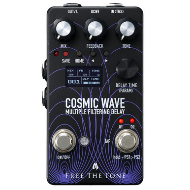 Free The Tone CW-1Y Cosmic Wave Multiple Filtering Delay Pedal