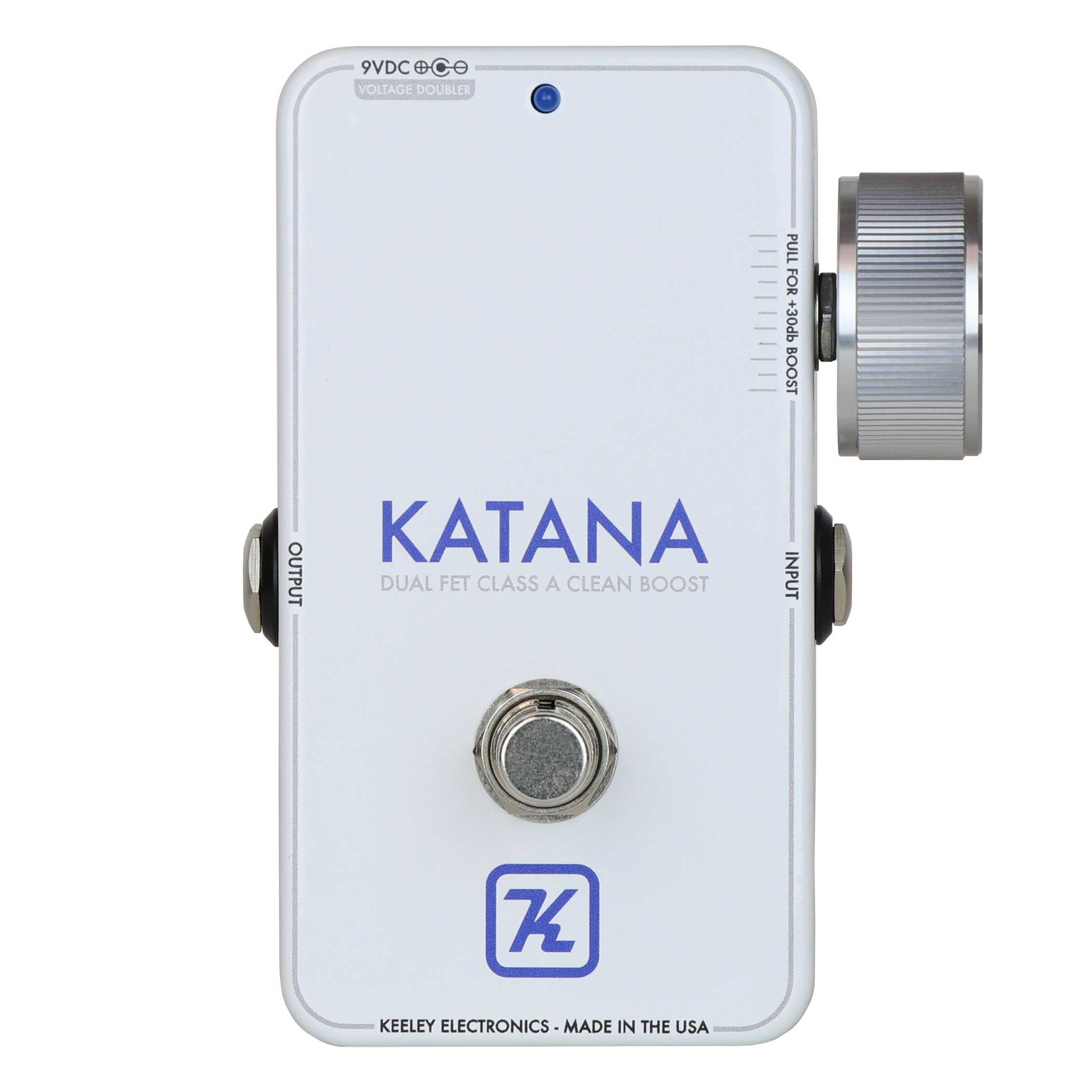 Keeley Katana Clean Boost Pedal Throwback White Edition