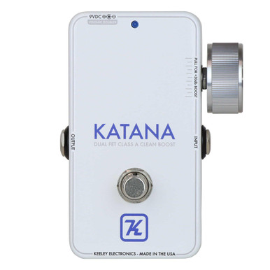 Keeley Katana Clean Boost Pedal Throwback White Edition