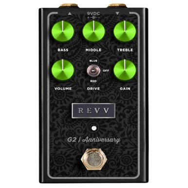 Revv Amplification G2 Anniversary V2 Preamp, Overdrive & Distortion Pedal in Green