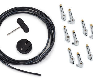 Rockboard PatchWorks Solderless Set - 10 Plug, 118" Cable, 1 Cutter ,1HexKey - Chrome