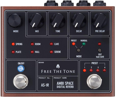 Free The Tone AS-1R Ambi Space Digital Reverb Pedal
