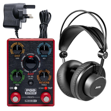 Line 6 POD Express With AKG Headphones and PSU Bundle