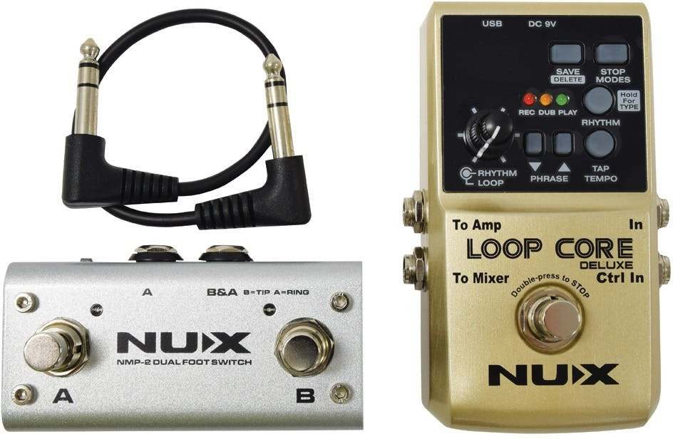 NUX Loop Core Deluxe Bundle Looper Pedal and NMP-2 Dual Footswitch - Image 3