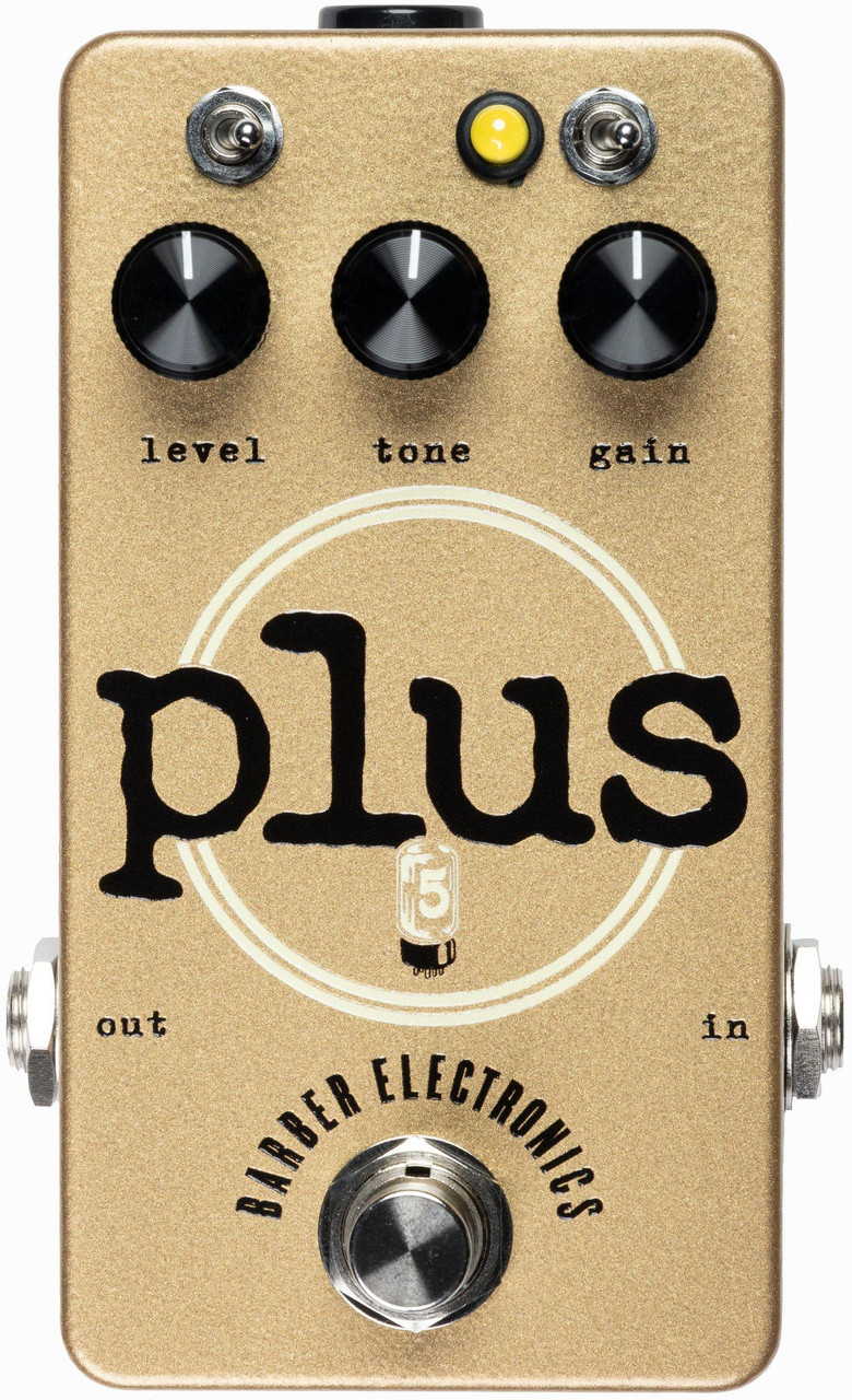 Barber Electronics Five Watt World PLUS Boost Overdrive Pedal in Gold