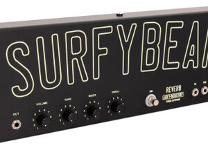 Surfy Industries SurfyBear Reverb Pedal Metal Black with SurfyPan