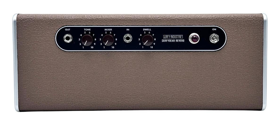Surfy Industries SurfyBear Reverb Pedal Classic Brown with SurfyPan Extra