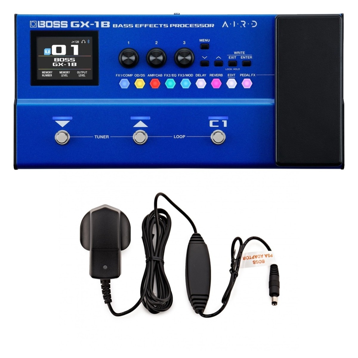 Boss GX-1B Bass Multi Effects Processor with Power Supply