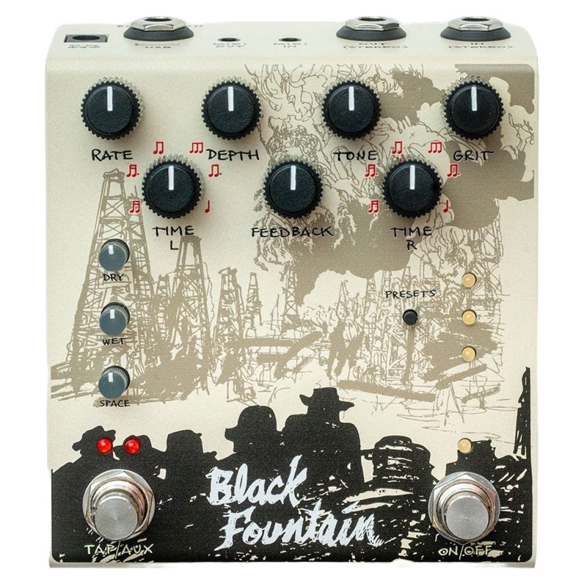 Old Blood Noise Endeavors Black Fountain Stereo Delay