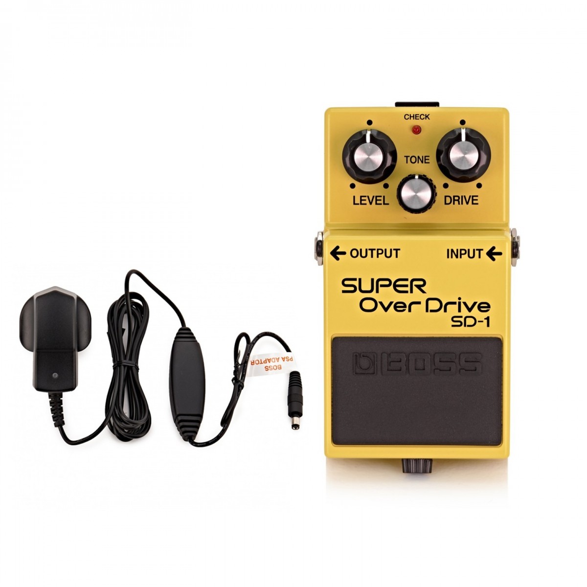 Boss SD-1 Super Overdrive Pedal with Power Supply