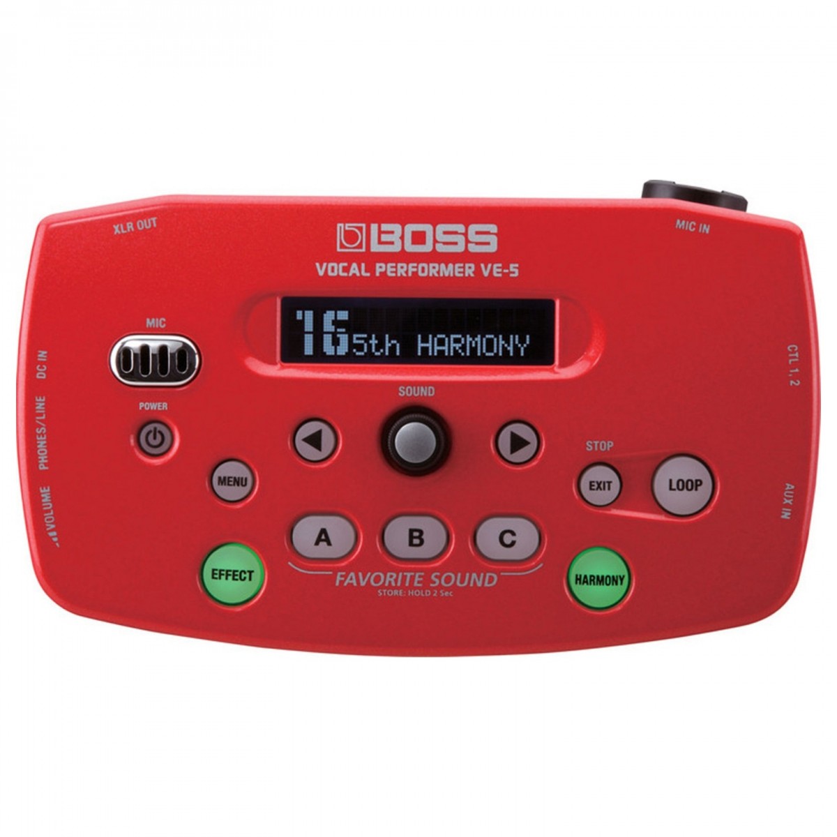 Boss VE-5 Vocal Performer Vocal Processor Red