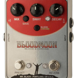 Mr. Black BloodMoon Blood and Chrome Dual Modulated Reverb Pedal - Image 6