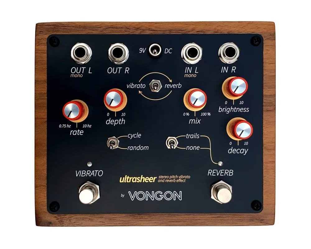 Vongon Ultrasheer Stereo Pitch Vibrato and Reverb Pedal