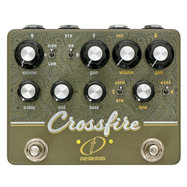 Crazy Tube Circuits CROSSFIRE Dual Channel Overdrive Pre-Amp FX Pedal