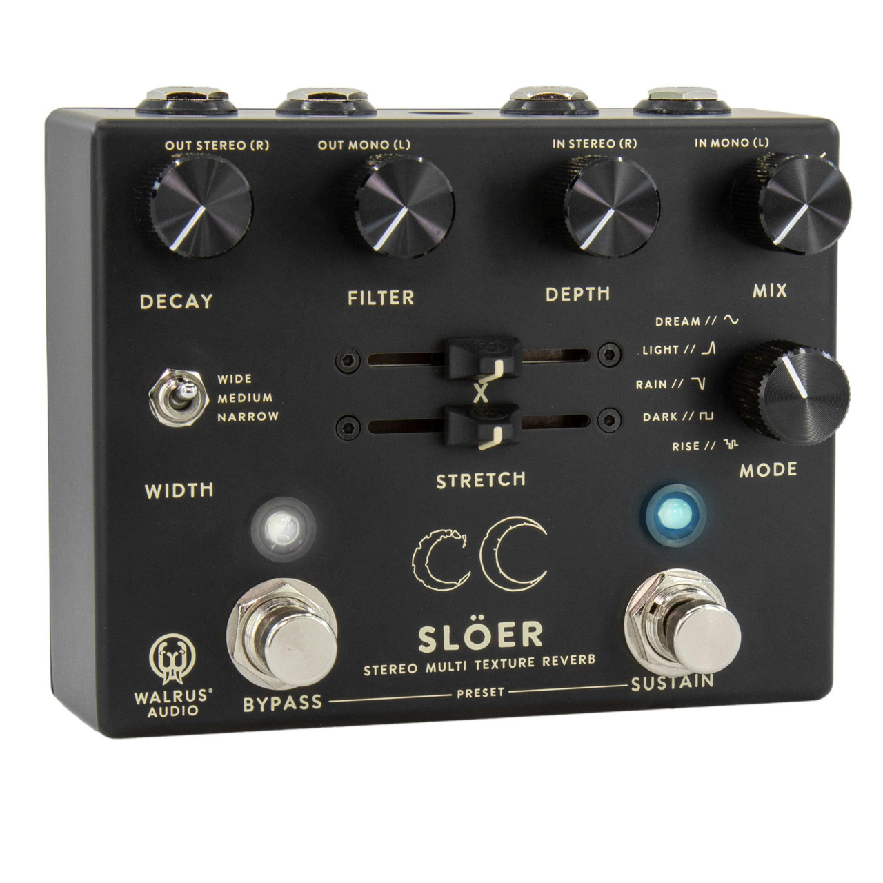 Walrus Audio Slöer Stereo Ambient Reverb Pedal in Black - Image 5