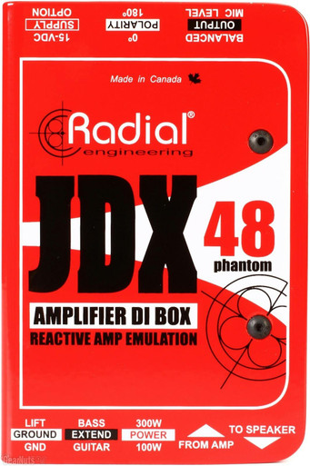 Radial JDX Amplifier DI / switcher Guitar Amp Direct Box - sits between amp head and cab