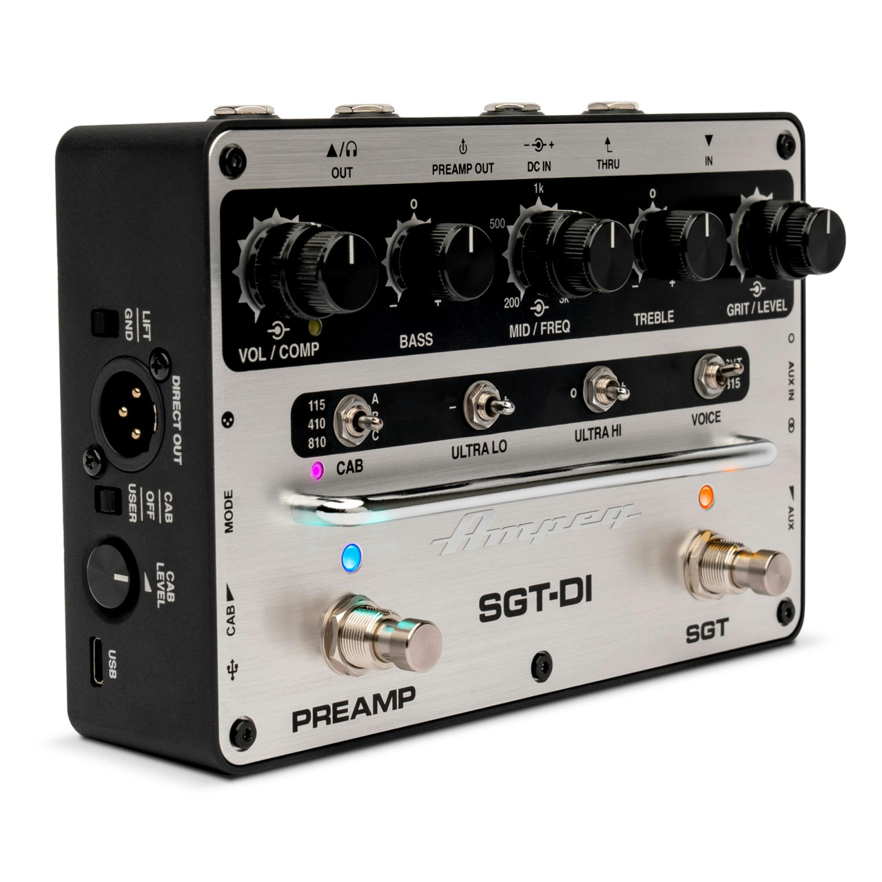 Ampeg SGT-DI Bass Preamp and DI Pedal with EQ Compressor Cab Sim IR - Image 5