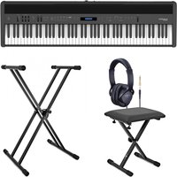 Roland FP-60X Digital Piano with Stand Stool and Headphones Black - Image 5