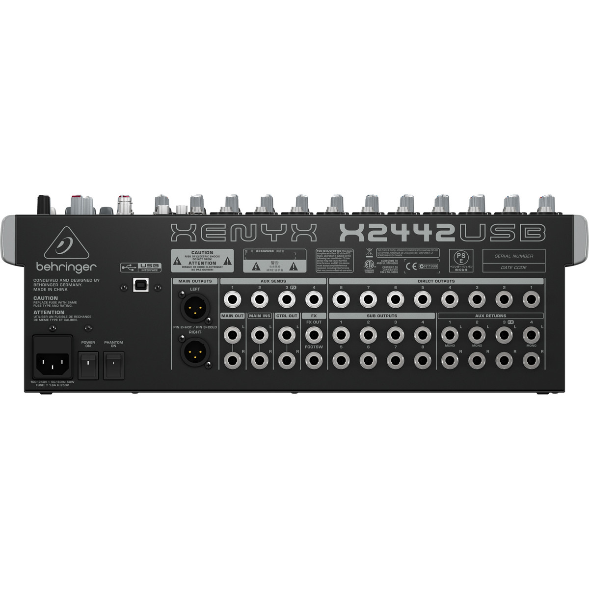 Behringer XENYX X2442USB 24 Channel Analog Mixer - Image 3